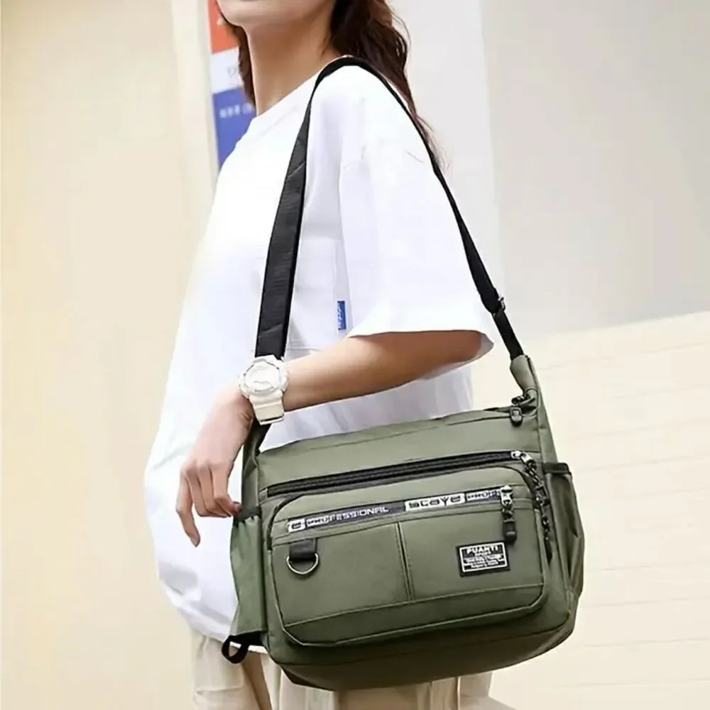 SALE NWT Large Capacity Spacious Multi-Layer shoulder sling Nylon Zipper Bag